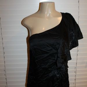 Nanette Lepore black one shoulder top